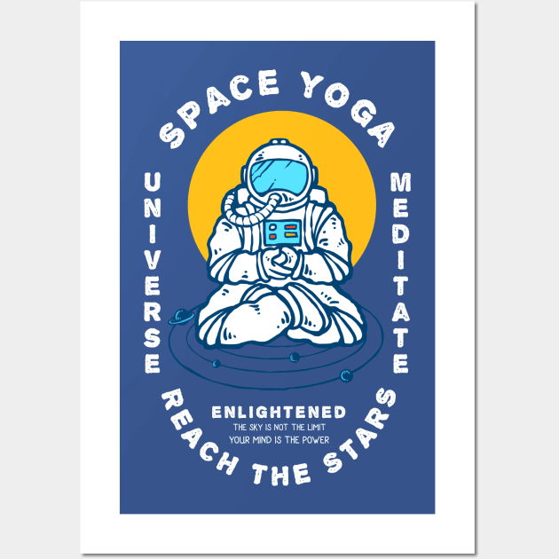 Space Yoga Wall Art by machmigo